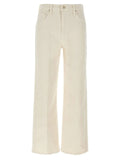Mother Denim White Cotton High-Waisted Jean
