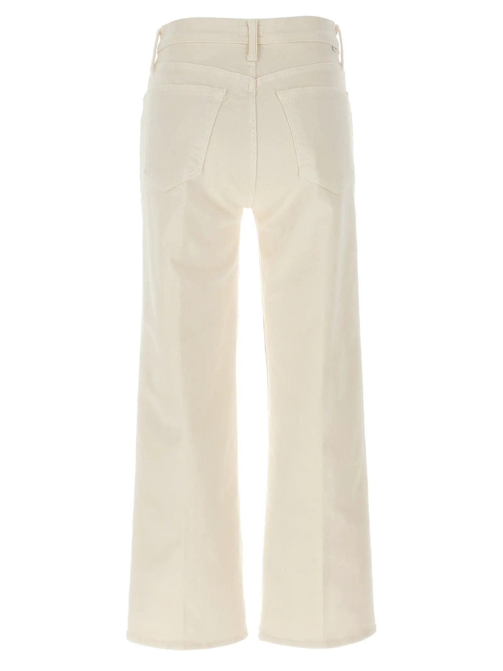 Mother Denim White Cotton High-Waisted Jean