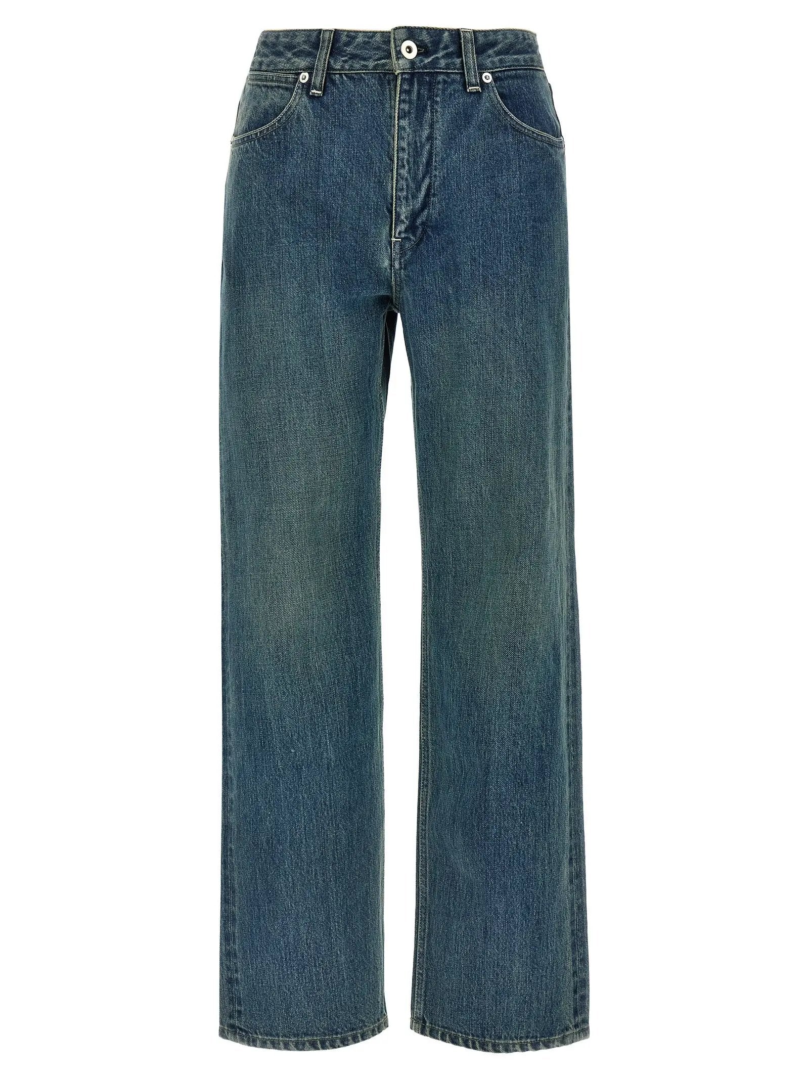 Jil Sander Blue Cotton Slim Fit Jeans