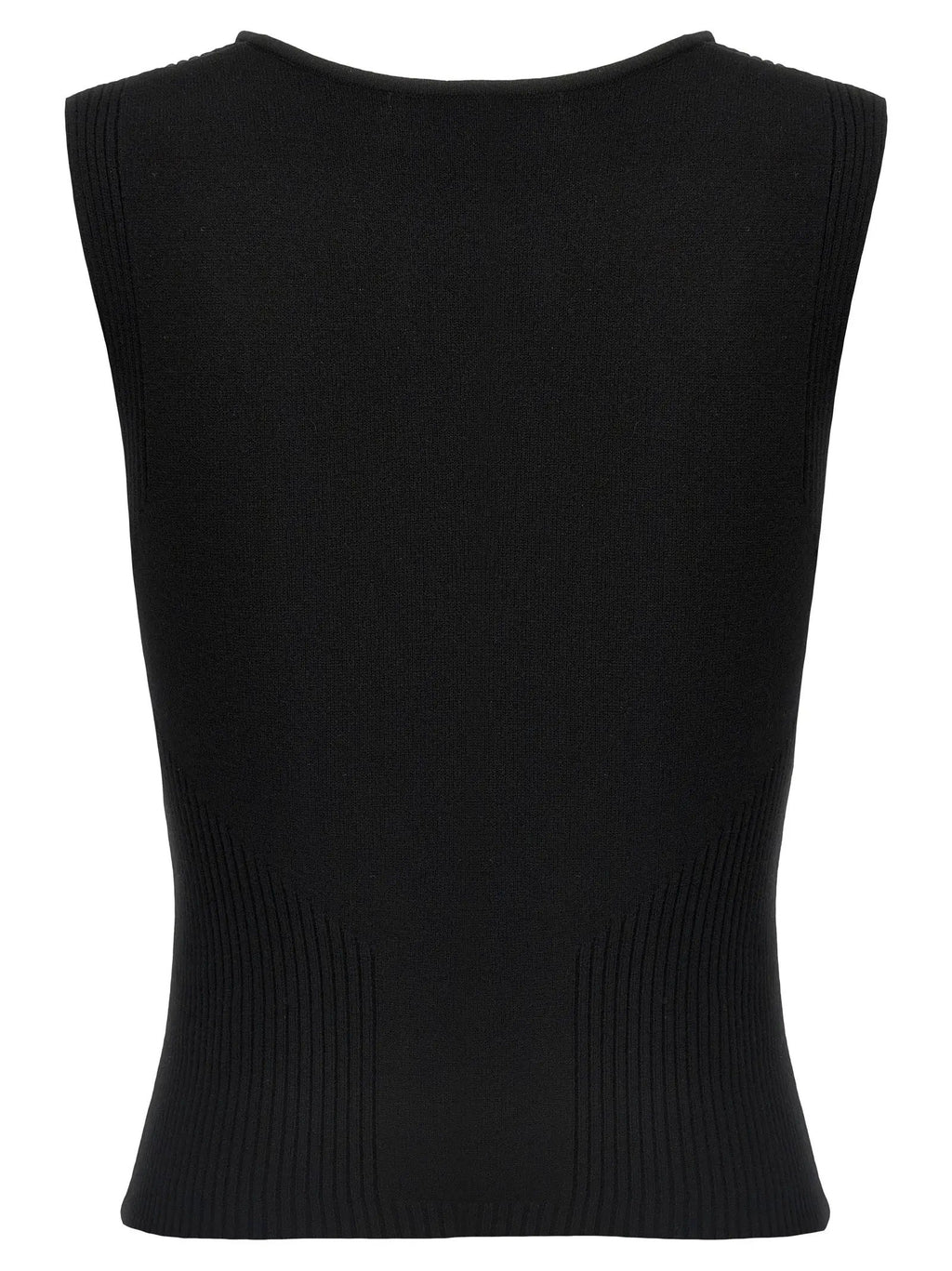 Marine Serre Black Viscose Tank Tops