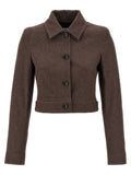Max Mara Brown Cotton Blazer