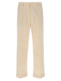 Valentino Garavani Beige Cotton Casual Pants
