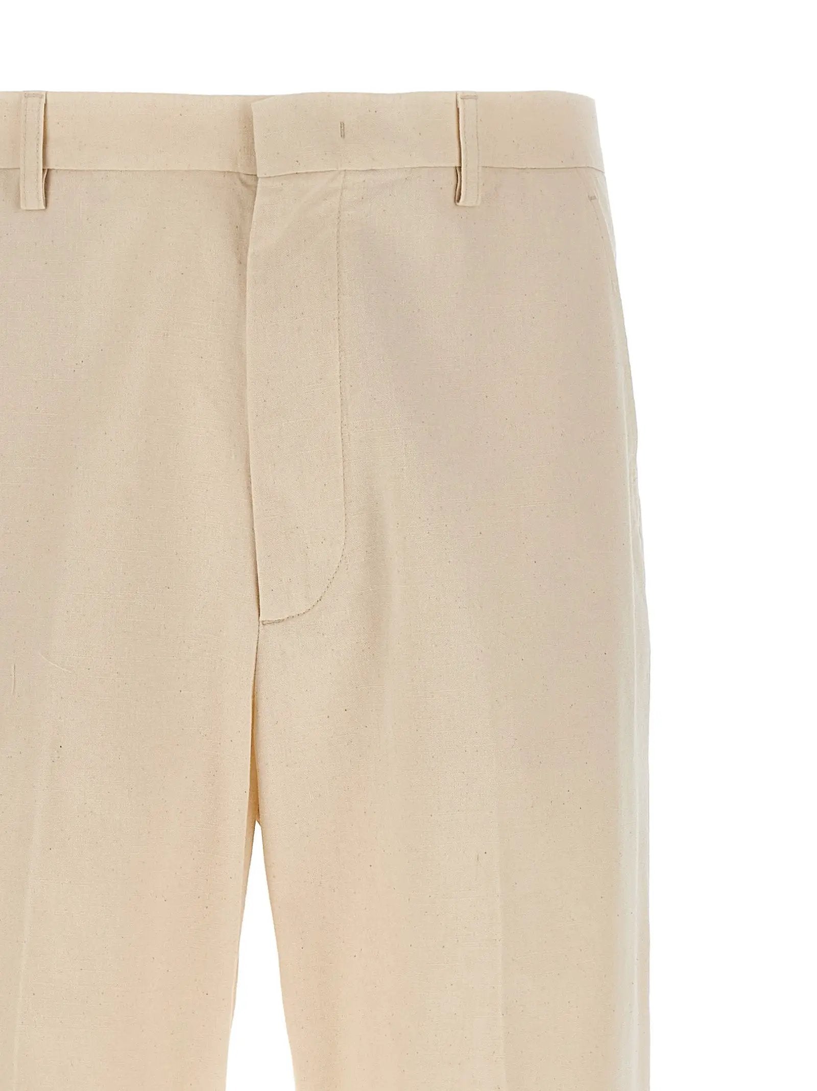 Valentino Garavani Beige Cotton Casual Pants