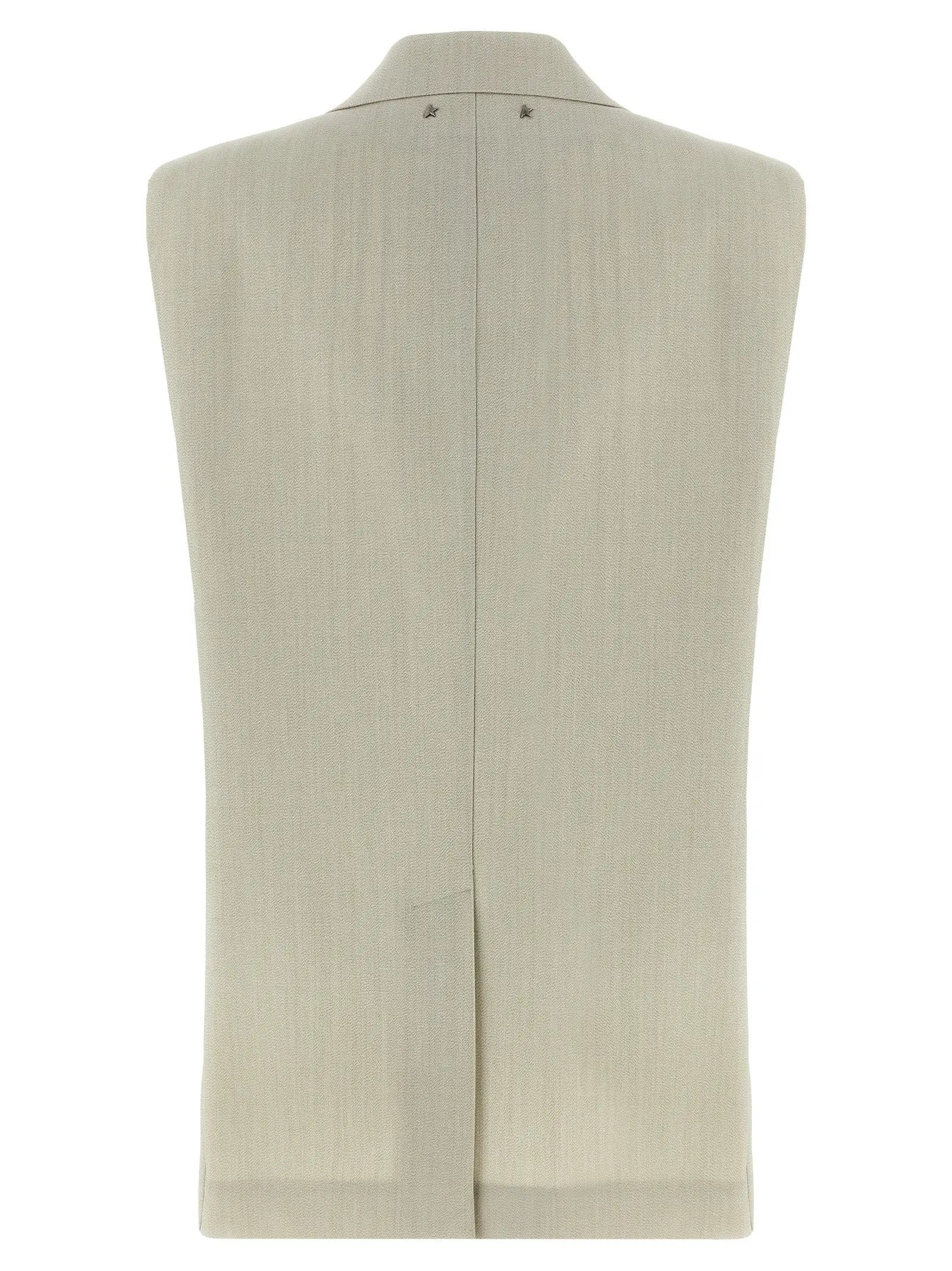 Golden Goose Beige Virgin Wool Sleeveless Jacket