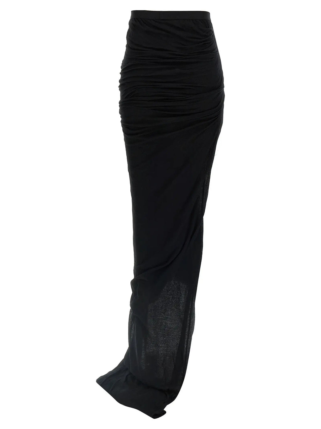 Rick Owens Black Cotton Mini Skirt