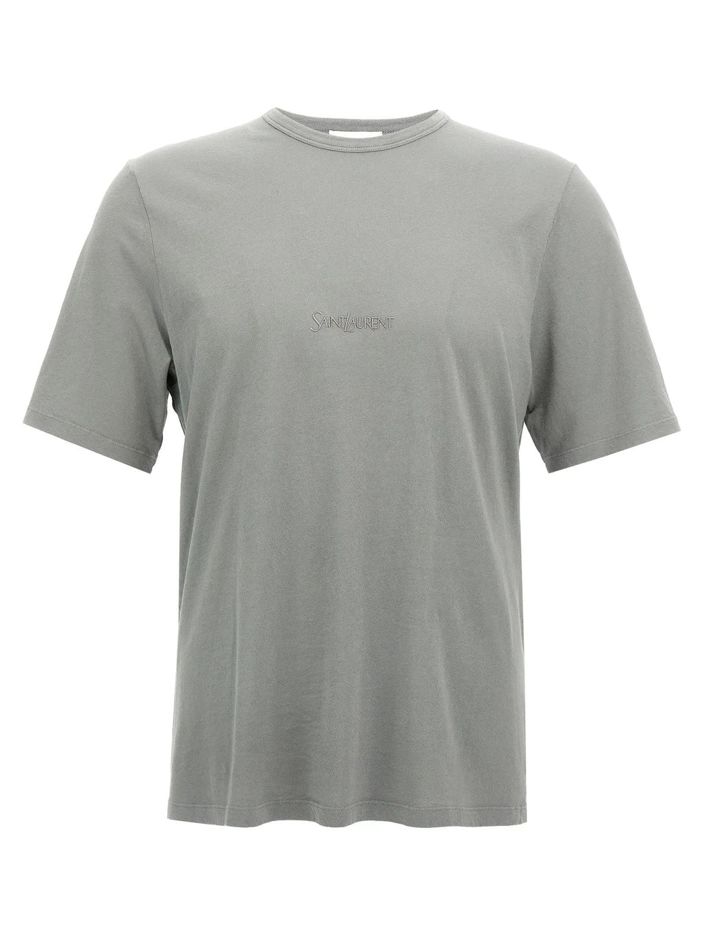 Saint Laurent Gray Cotton T-Shirt