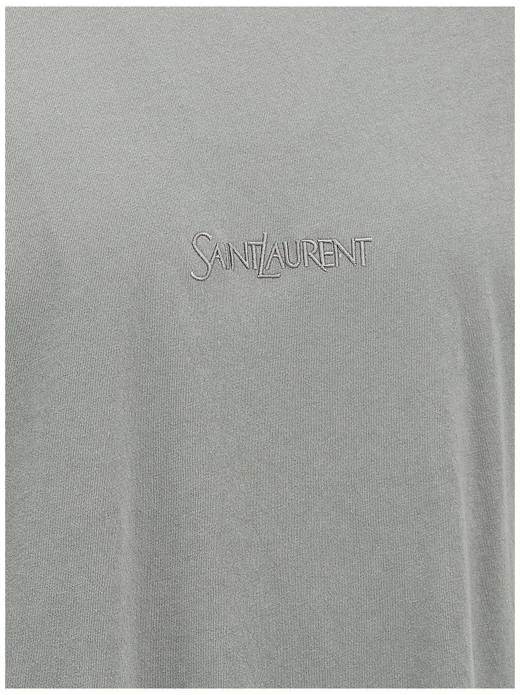 Saint Laurent Gray Cotton T-Shirt