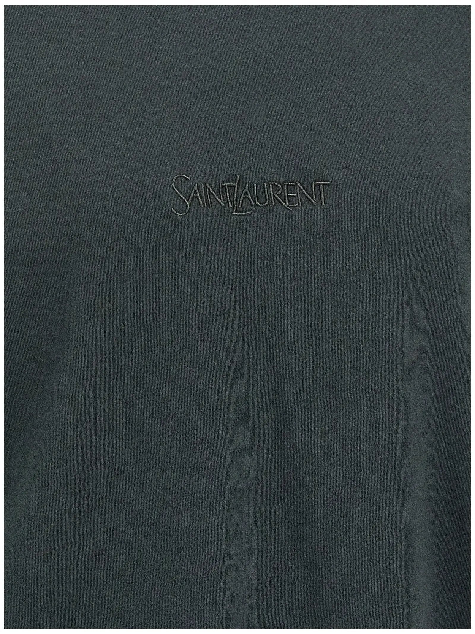 Saint Laurent Black Cotton T-Shirt