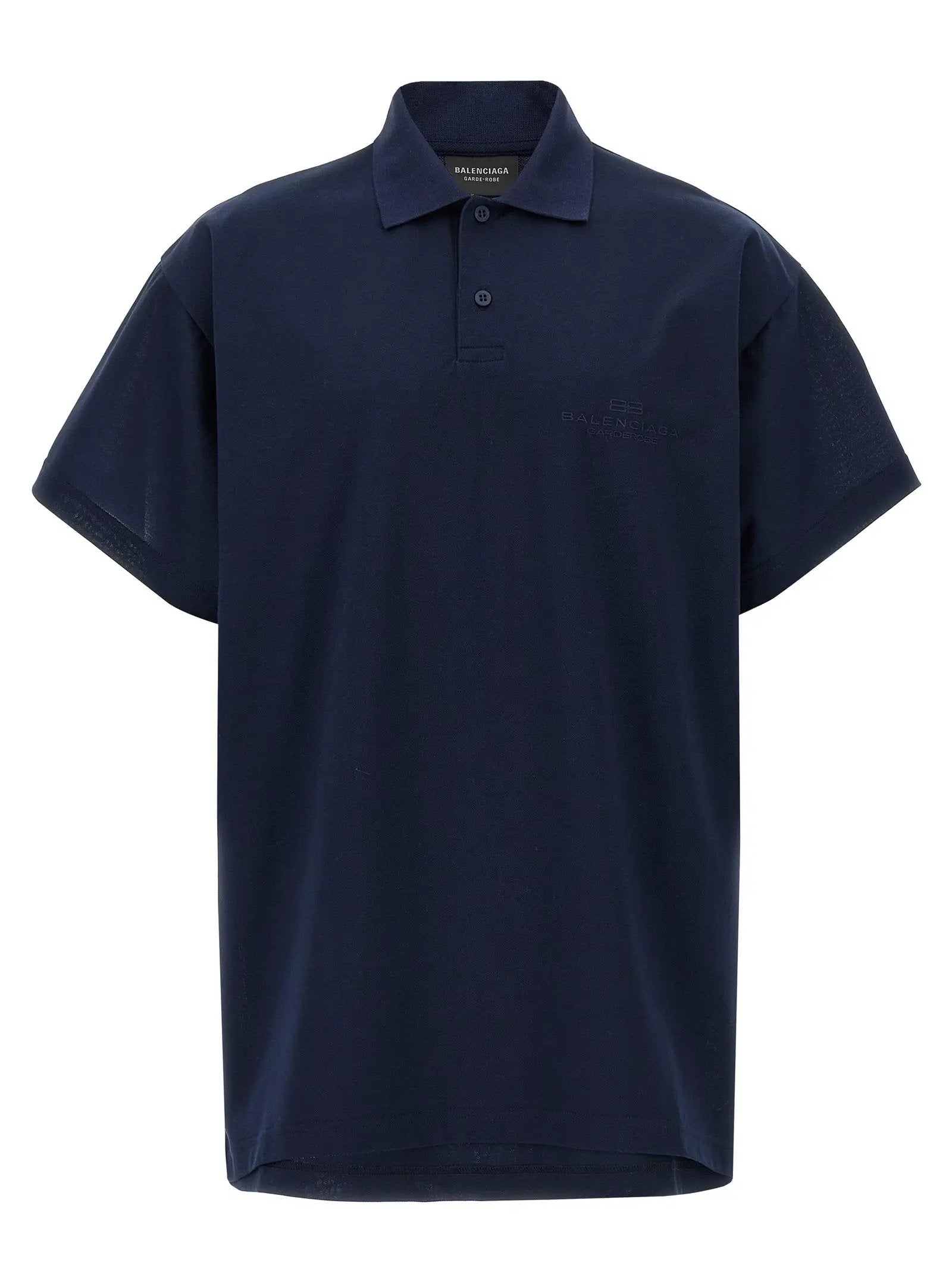 Balenciaga Blue Cotton Polo Shirt