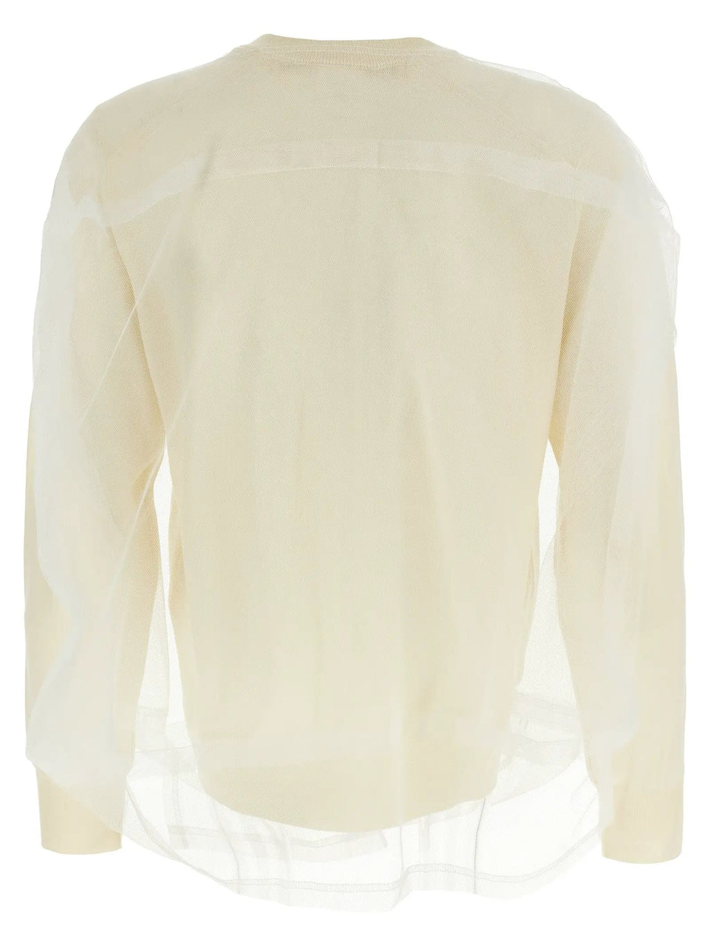 Comme Des Garçons White Wool Cardigan