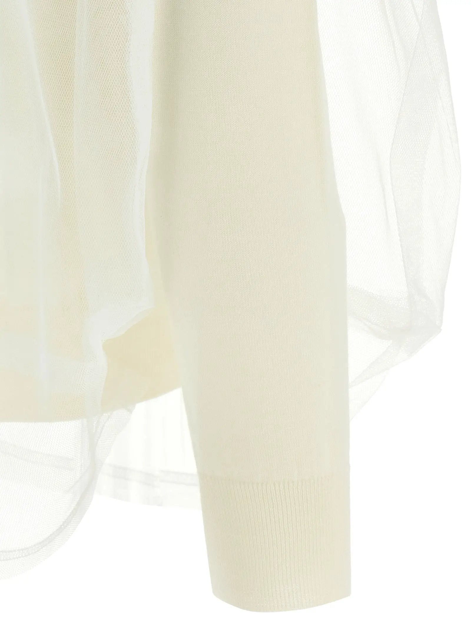 Comme Des Garçons White Wool Cardigan