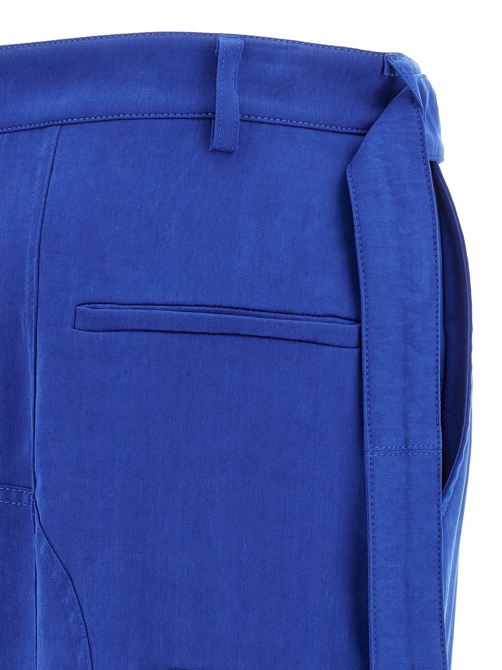 Ferragamo Blue Lyocell Cargo Pants