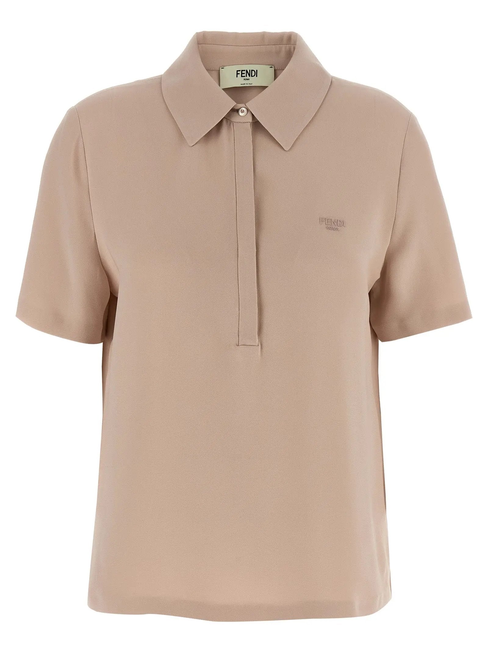 Fendi Multicolor Silk Polo Shirt