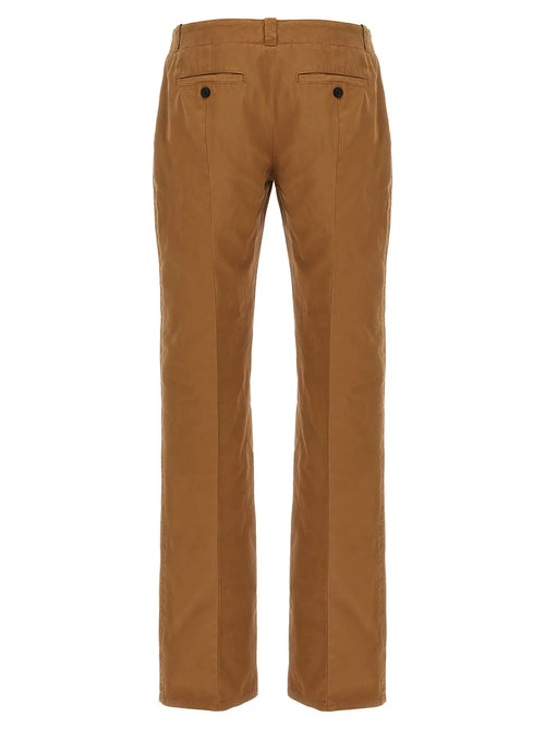 Pantalon chino en coton marron Alexander McQueen