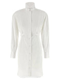 Alexander McQueen White Cotton Midi Dress