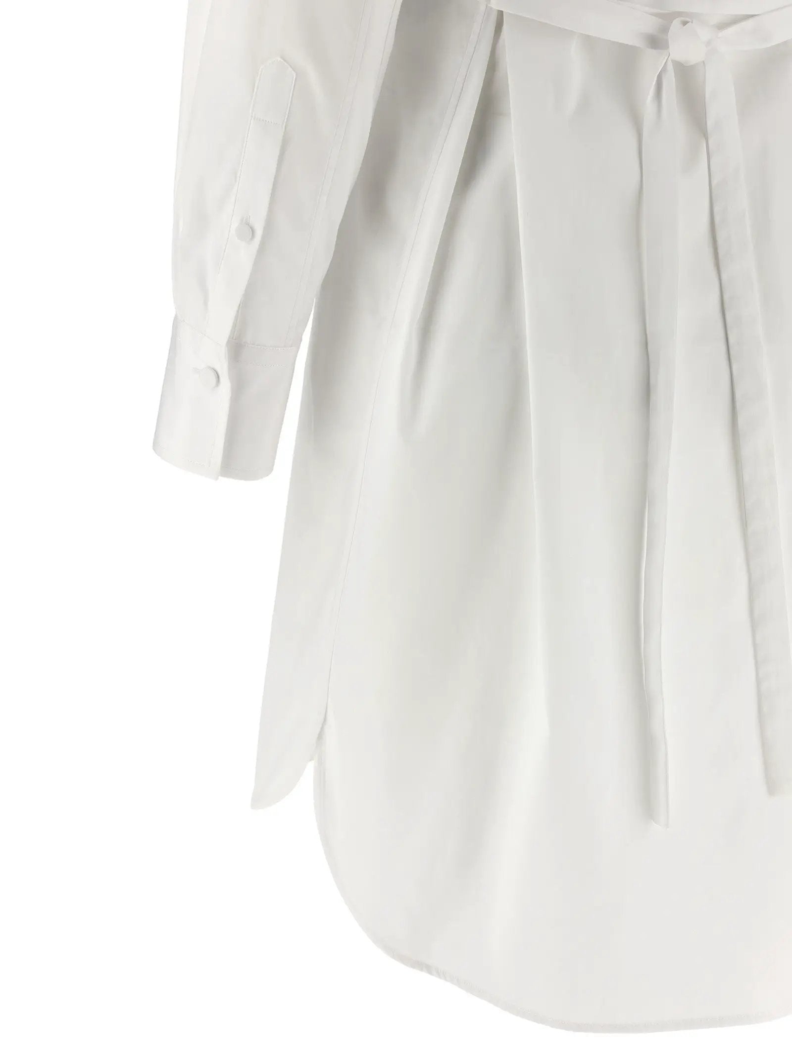Alexander McQueen White Cotton Midi Dress