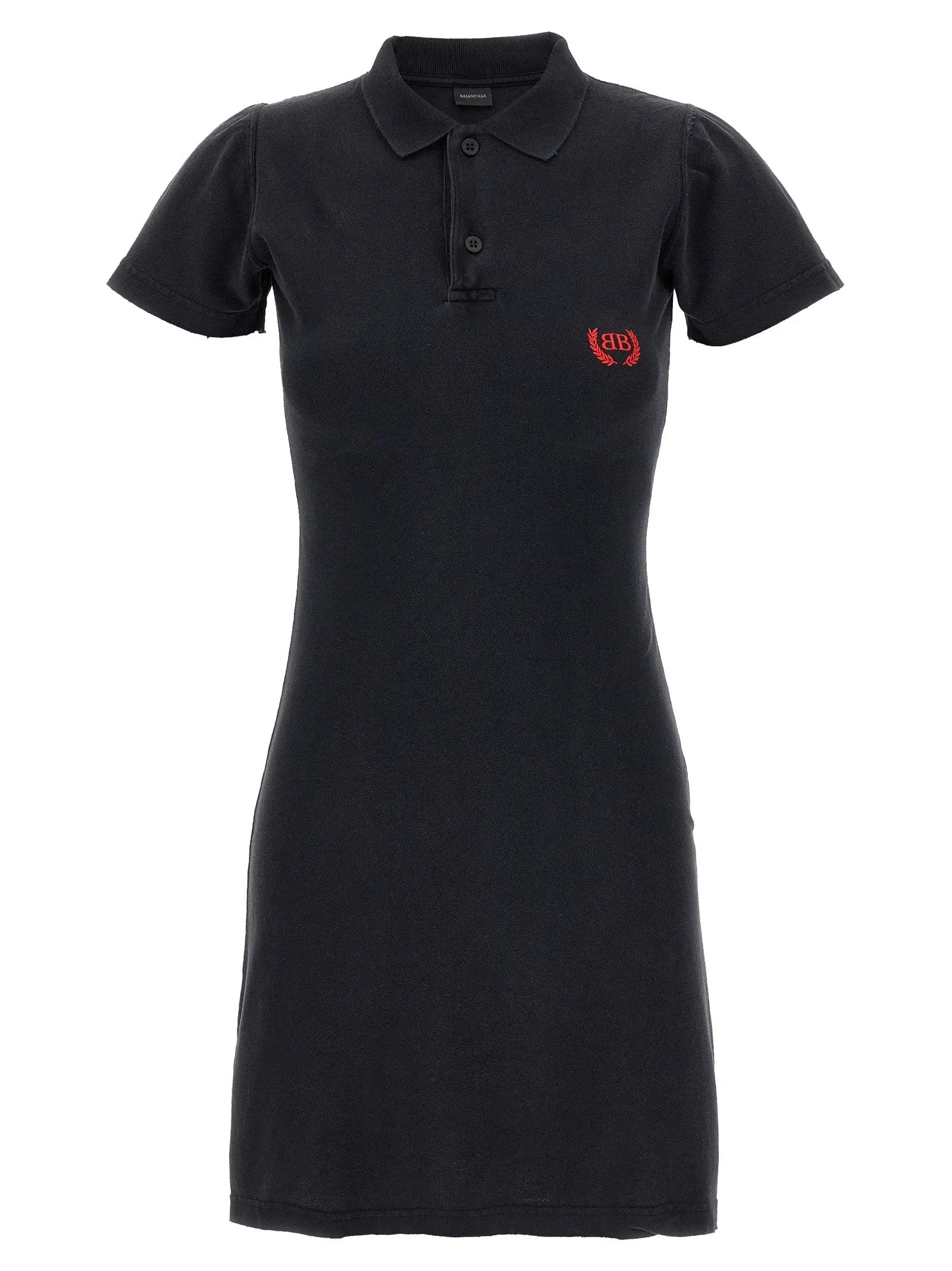 Balenciaga Black Cotton Short Dress