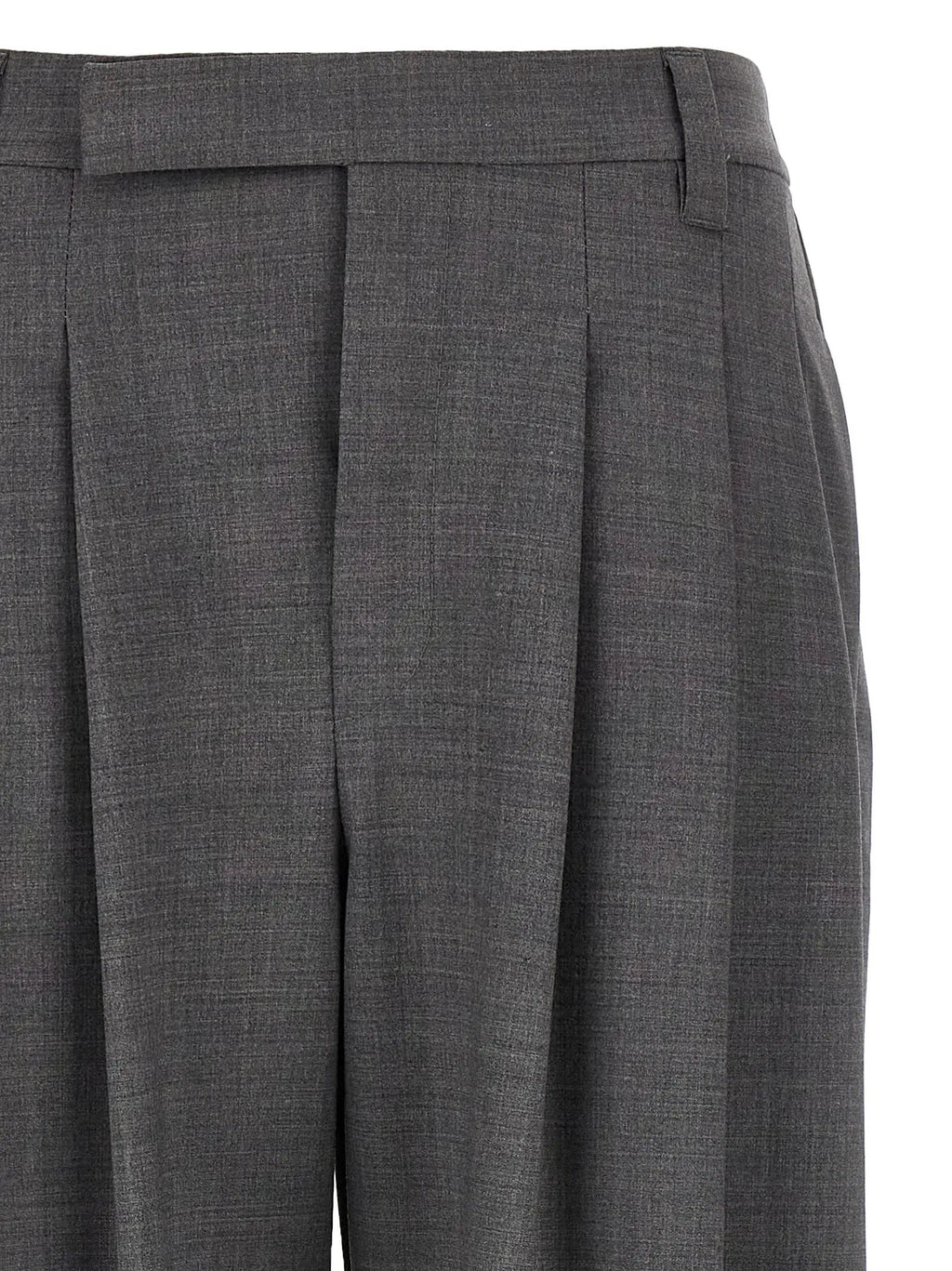 Brunello Cucinelli Gray Virgin Wool Casual Pants