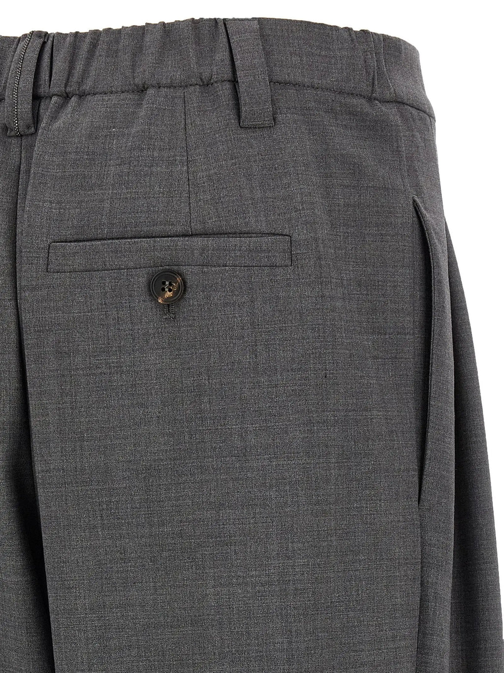 Brunello Cucinelli Gray Virgin Wool Casual Pants