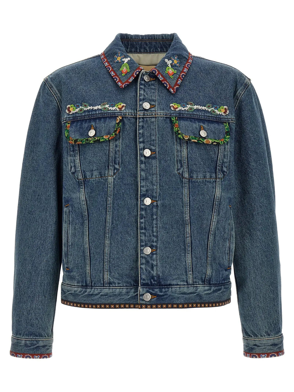 Valentino Garavani Blue Polyamide Denim Jacket