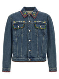 Valentino Garavani Blue Polyamide Denim Jacket