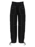 Ganni Black Viscose Casual Pants
