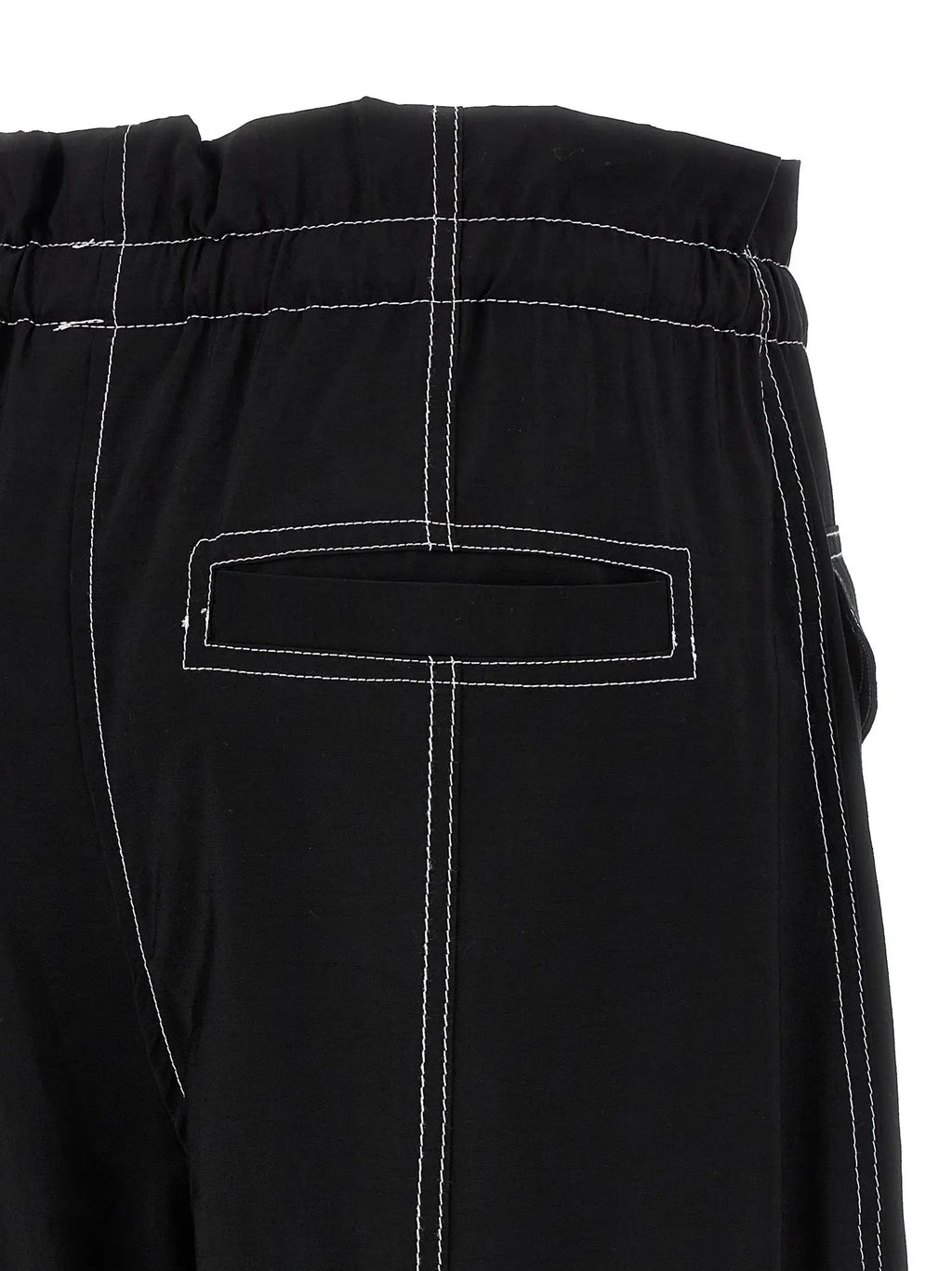 Ganni Black Viscose Casual Pants