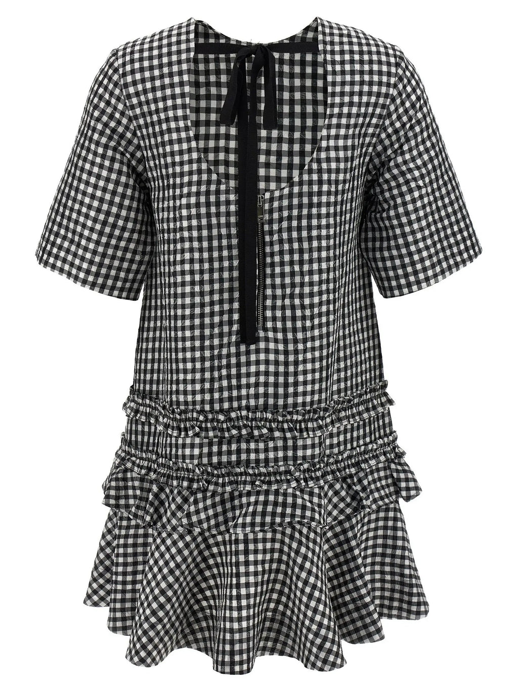 Ganni Bicolor Polyester Short Dress