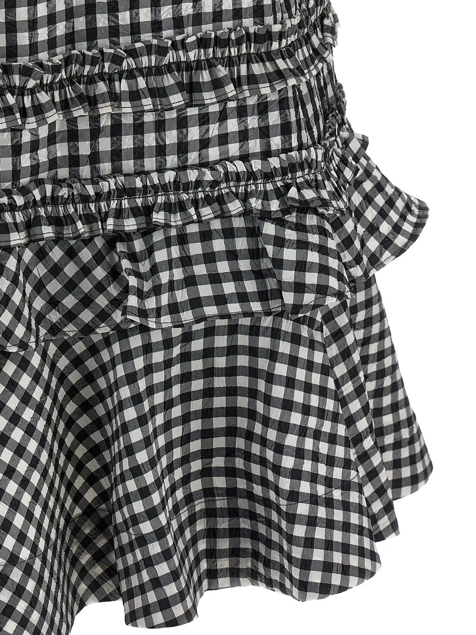 Ganni Bicolor Polyester Short Dress