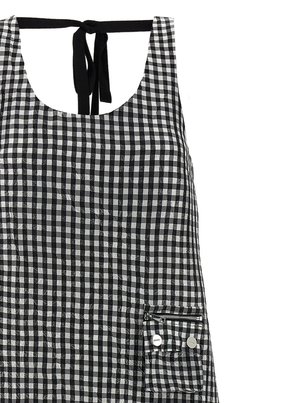 Ganni Black Polyester Midi Dress