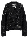 Ganni Black Cotton Cardigan