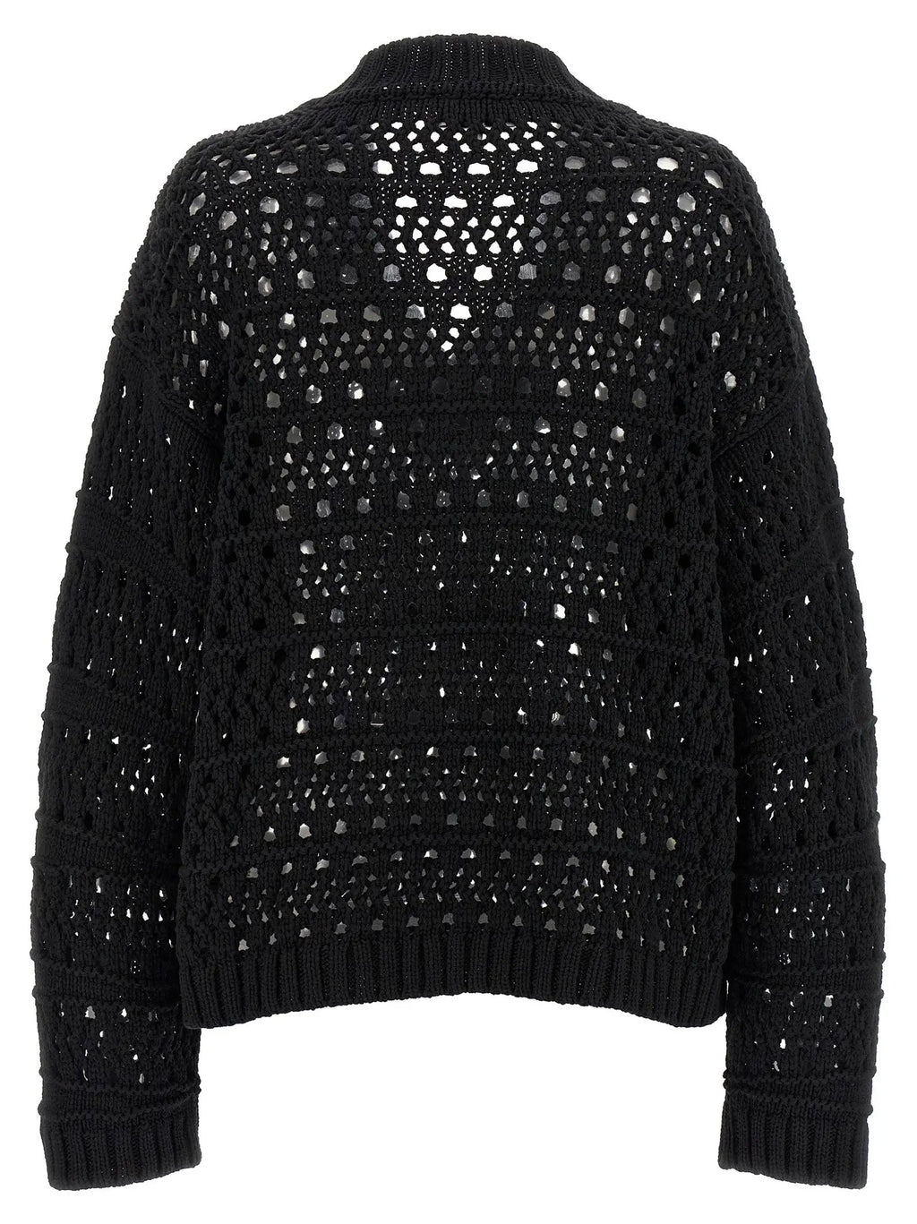 Ganni Black Cotton Cardigan