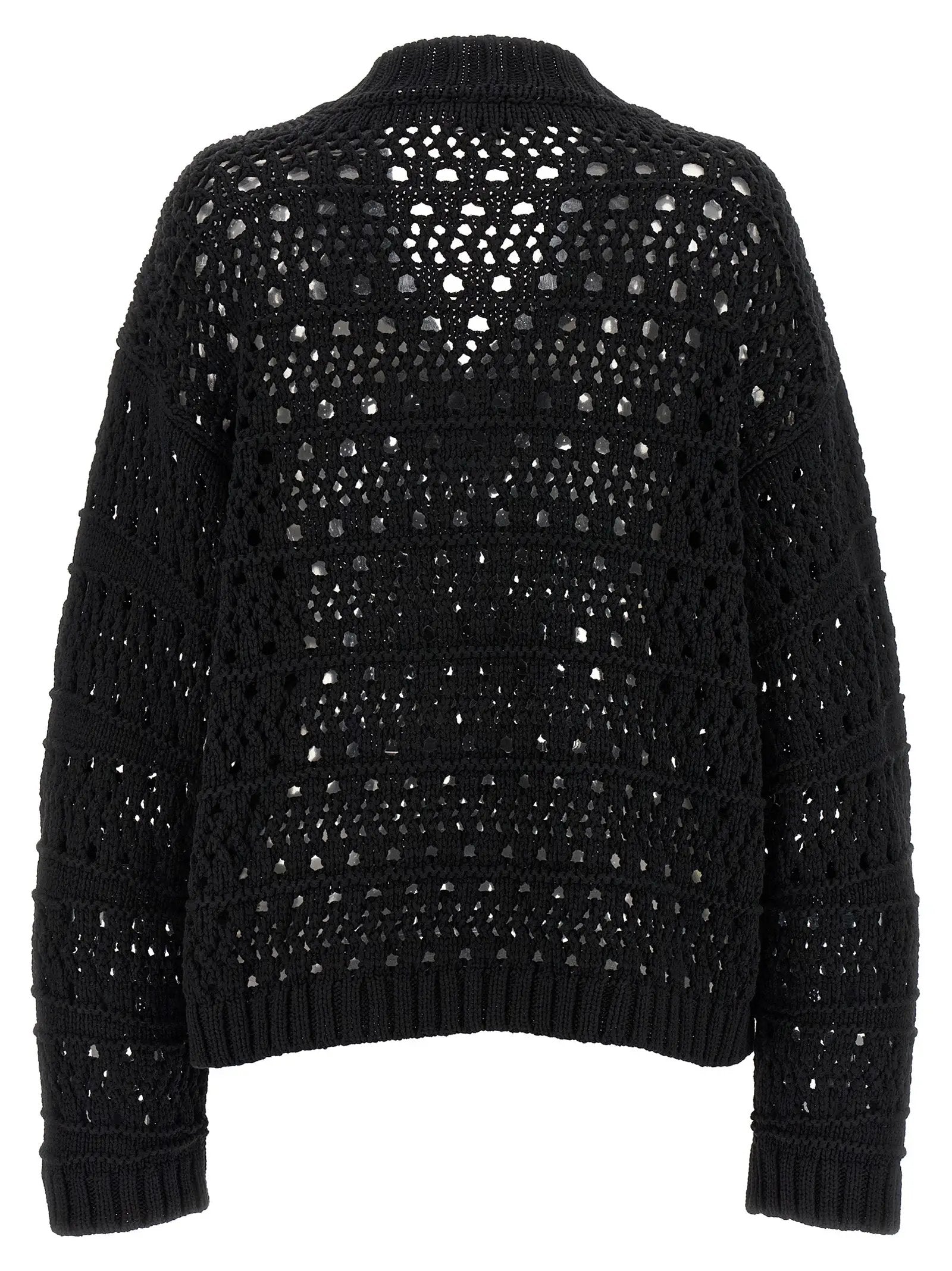 Ganni Black Cotton Cardigan