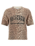 Ganni Brown Wool T-Shirt
