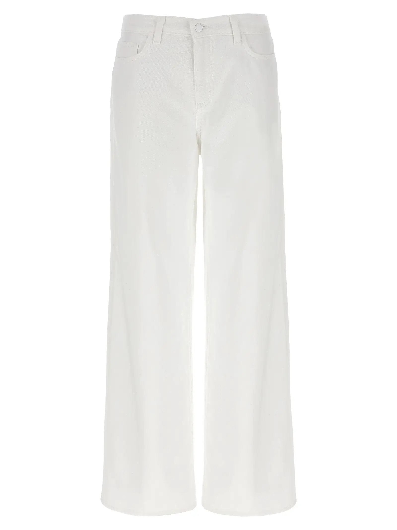 L'Agence White Cotton High-Waisted Jean