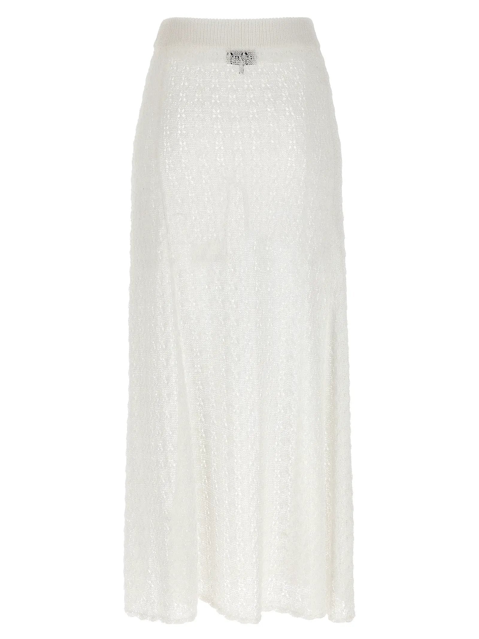 Ganni White Polyamide Mini Skirt