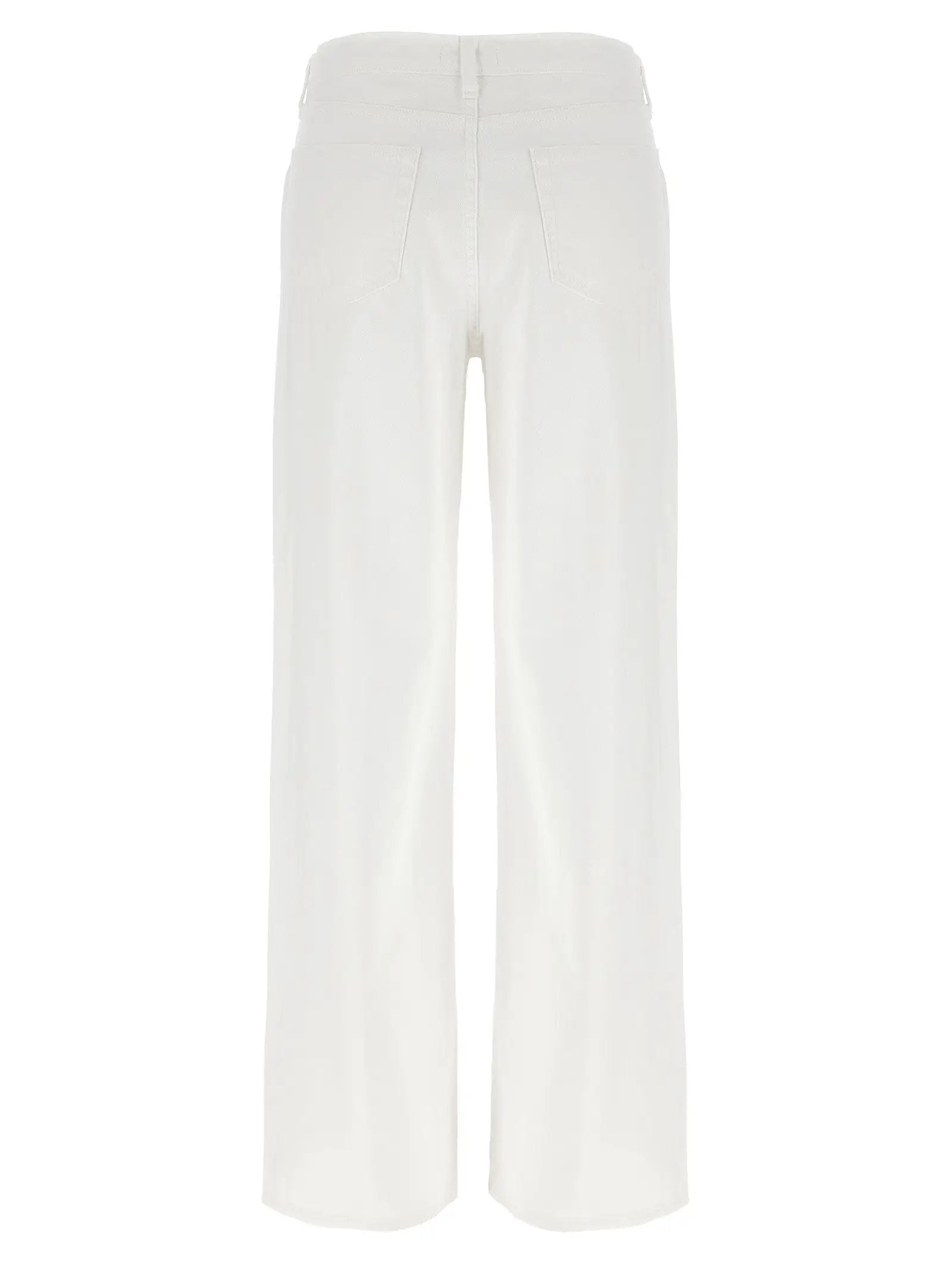 L'Agence White Cotton High-Waisted Jean