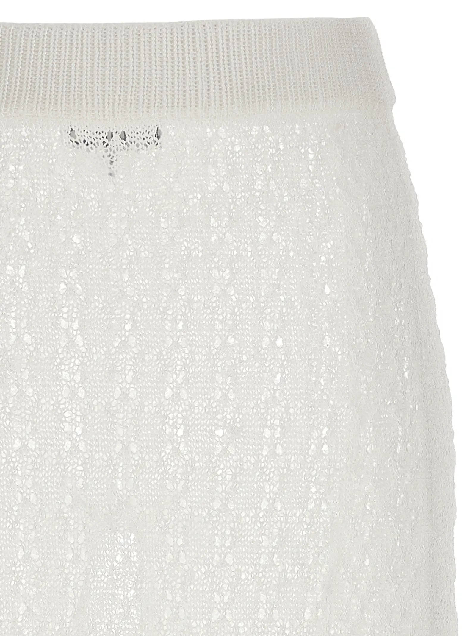 Ganni White Polyamide Mini Skirt