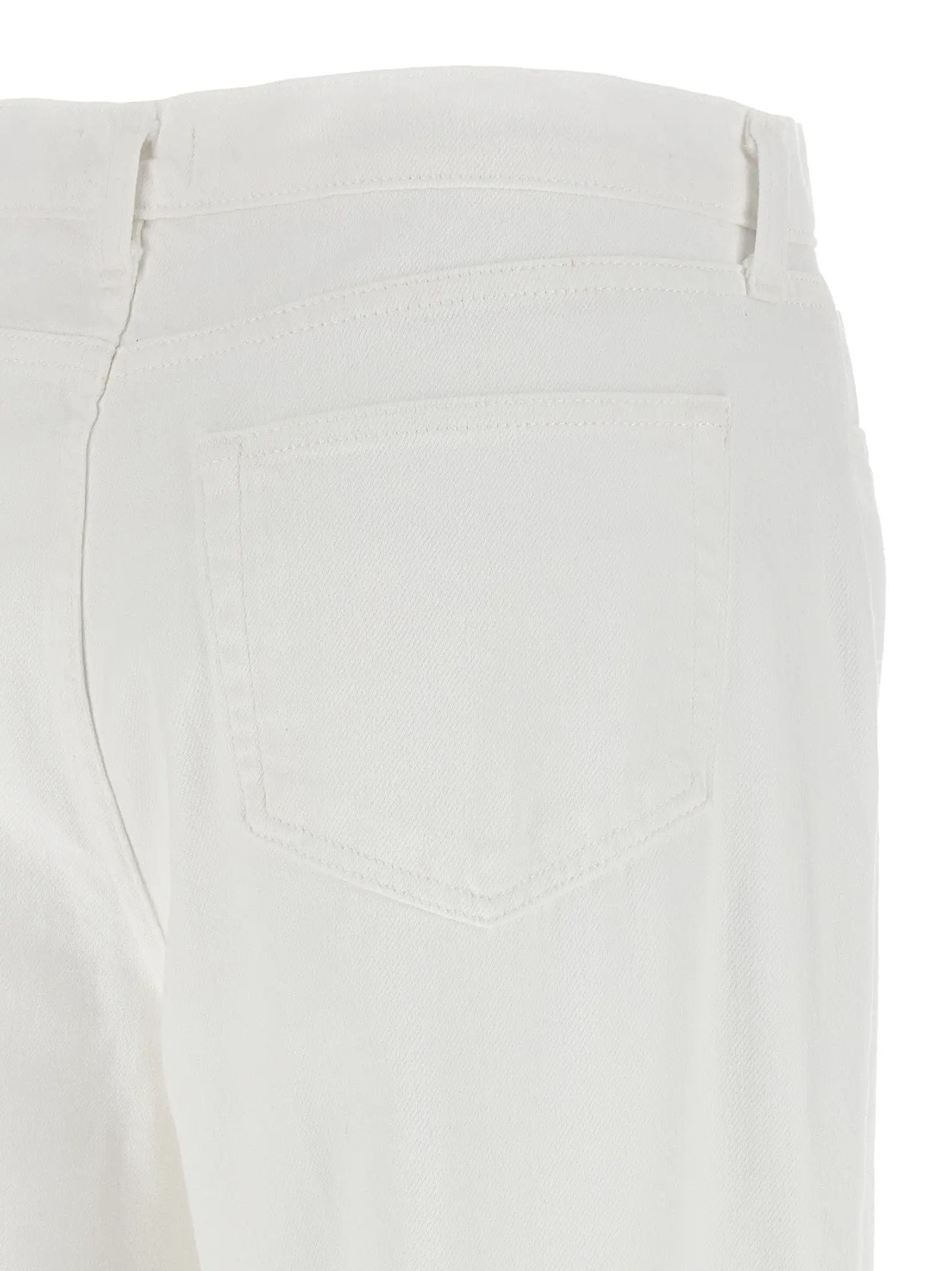 L'Agence White Cotton High-Waisted Jean
