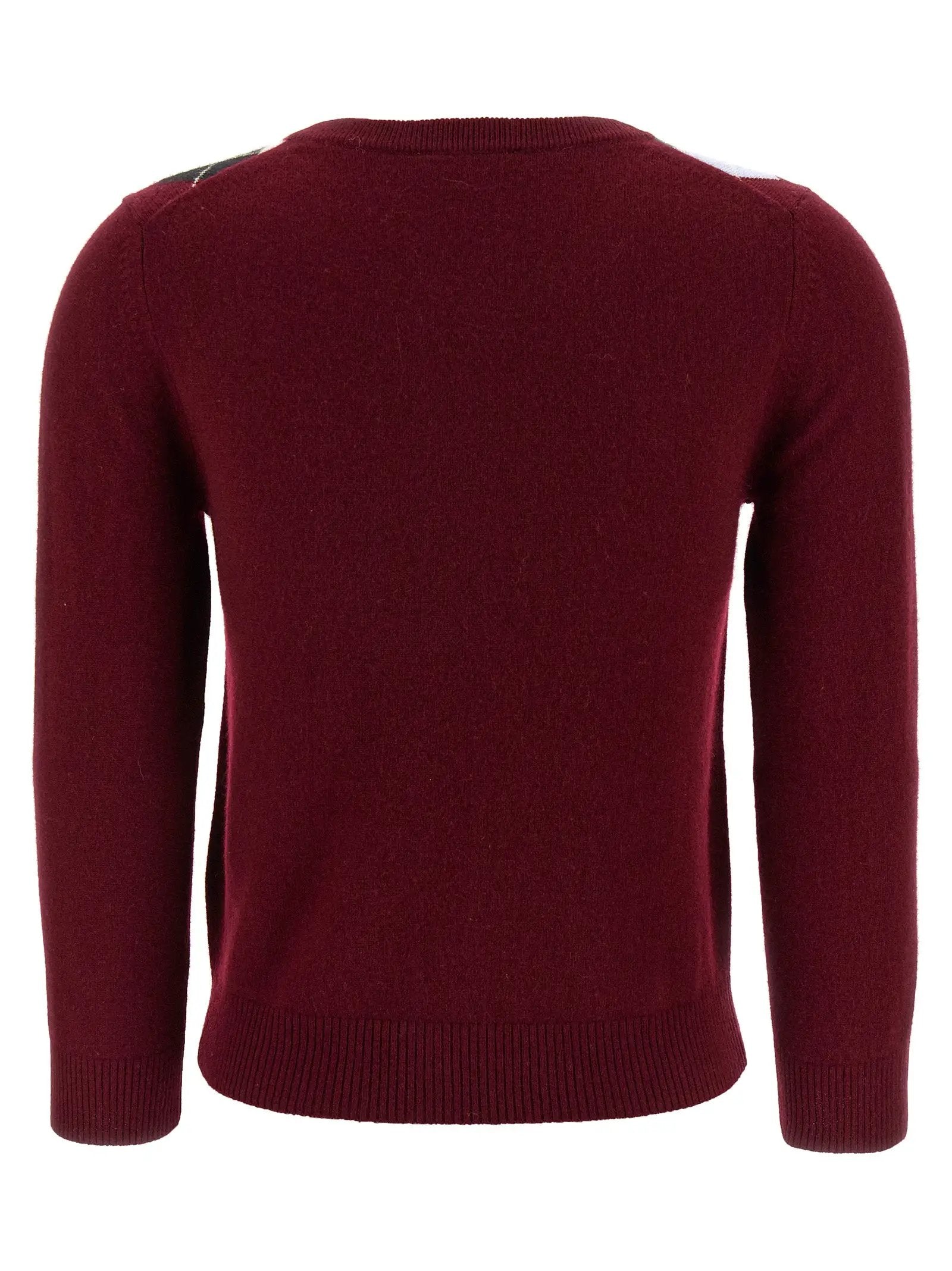 Ganni Bordeaux Merino Wool Cardigan