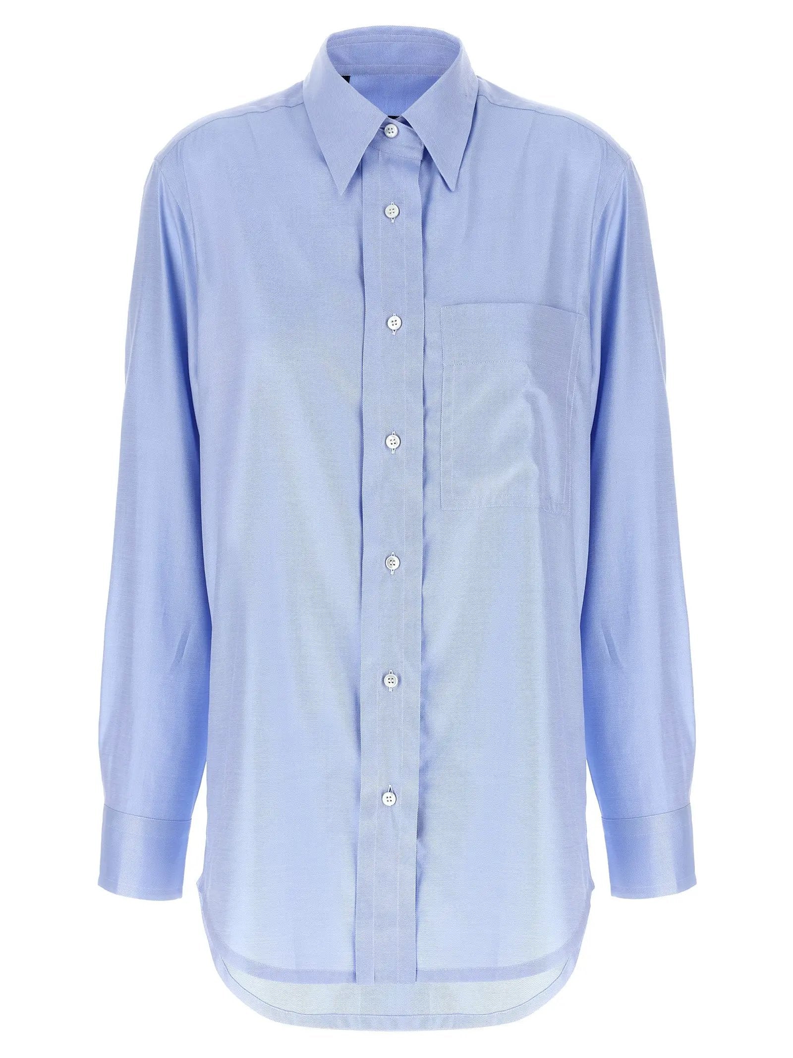 Brioni Blue Cotton Blouse