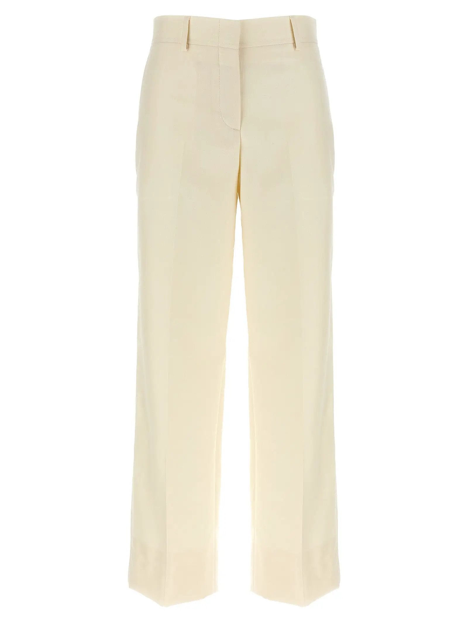 Brioni White Wool Dress Pants