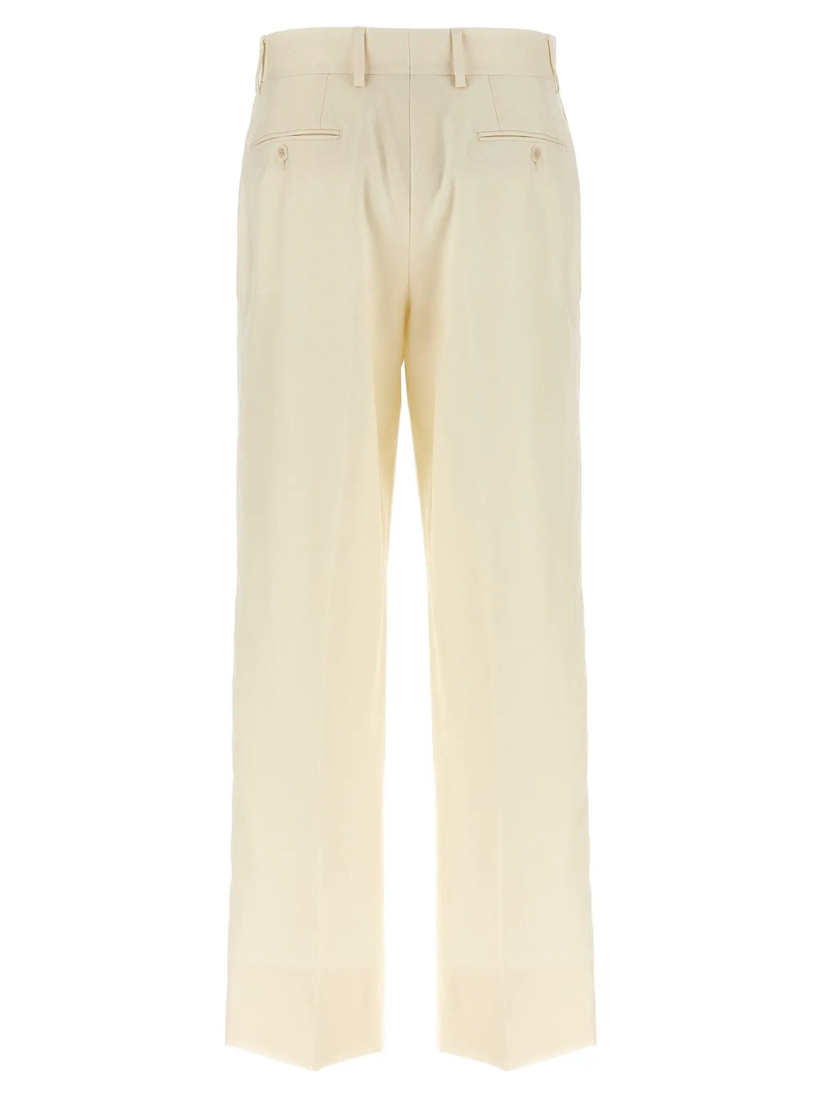 Brioni White Wool Dress Pants