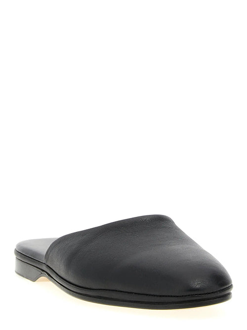 Mules Brioni en cuir de veau noir