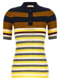 Marni Multicolor Virgin Wool Polo Shirt