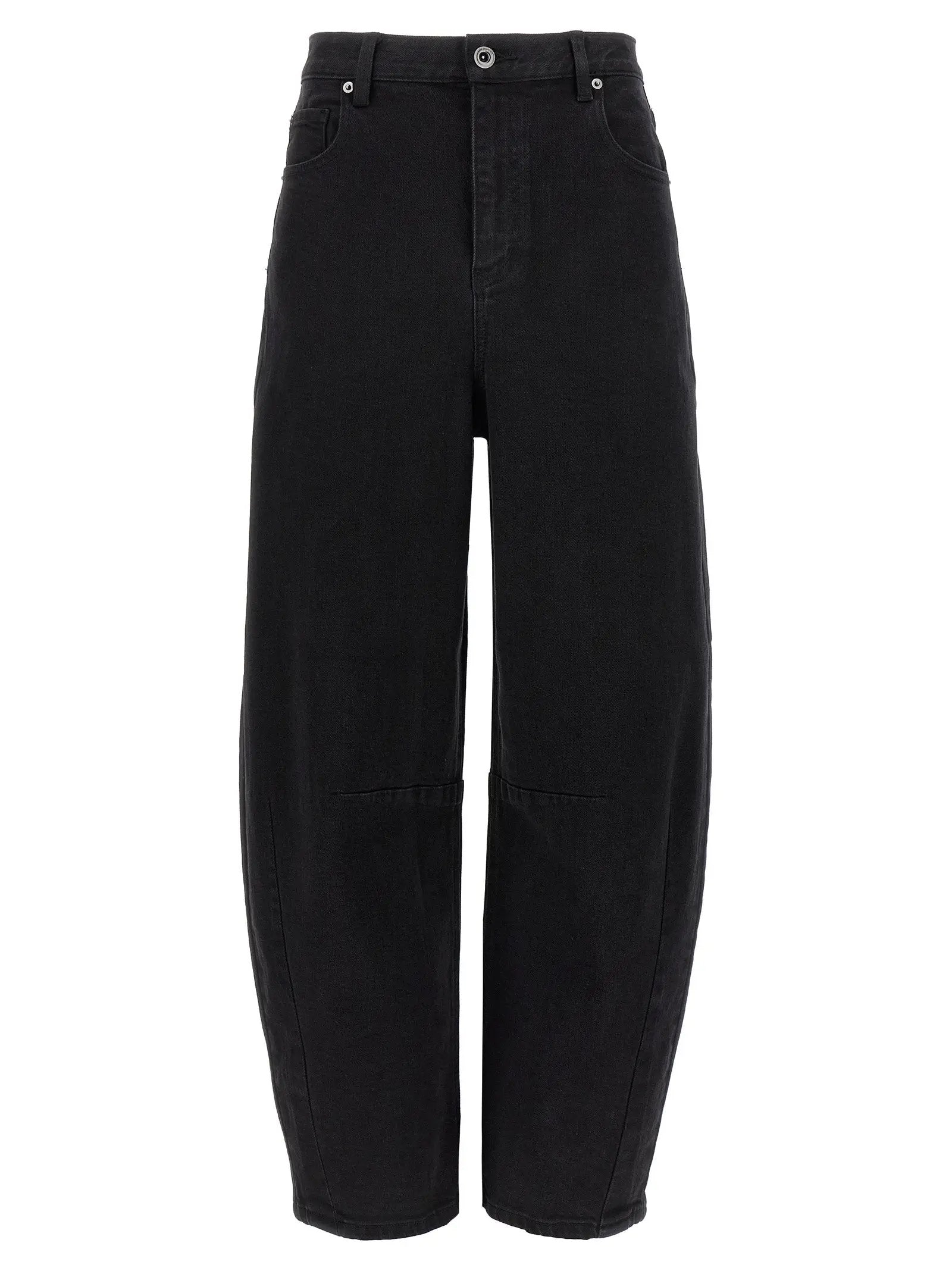 Self-Portrait Black Cotton High-Waisted Jean