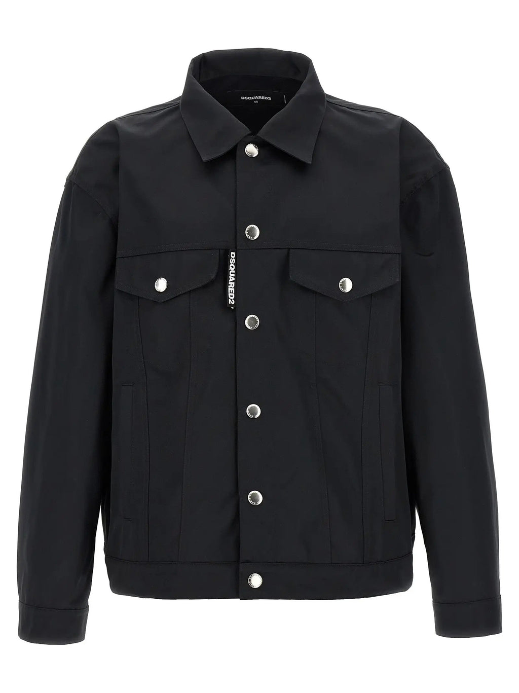 Dsquared² Black Polyester Full-Length Jacket