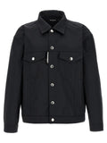 Dsquared² Black Polyester Full-Length Jacket