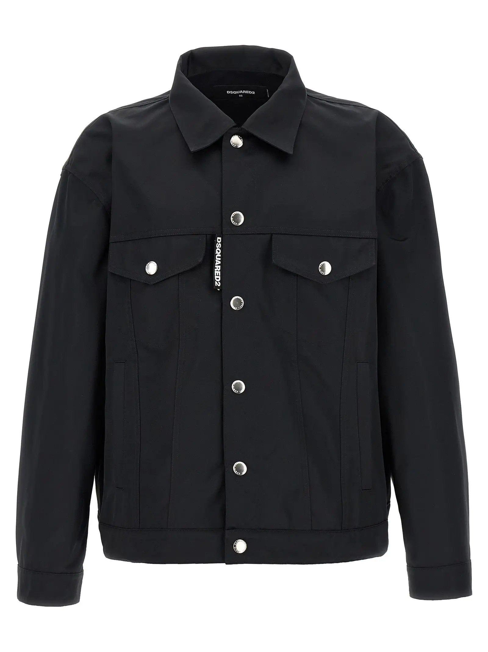 Dsquared² Black Polyester Full-Length Jacket