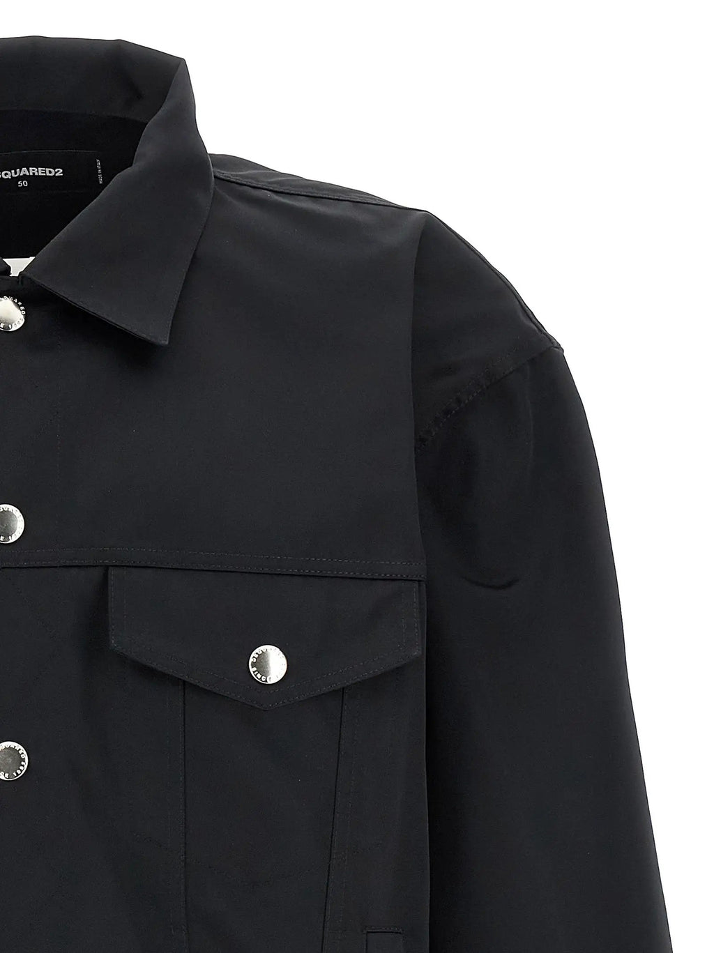 Dsquared² Black Polyester Full-Length Jacket